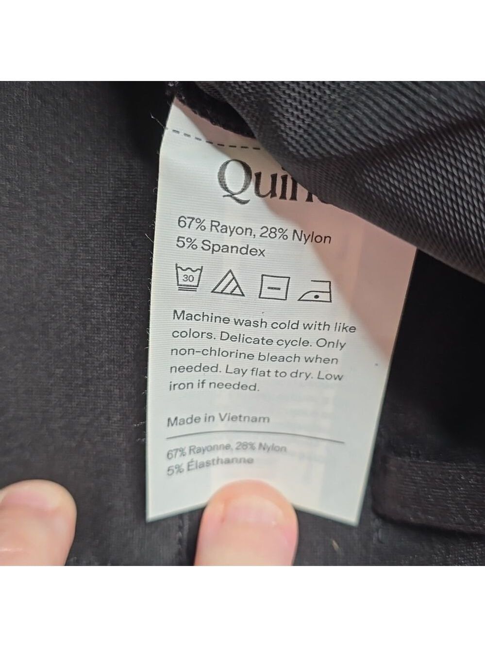 Quince Black Ponte Straight Leg Pants Large - Picture 8 of 10
